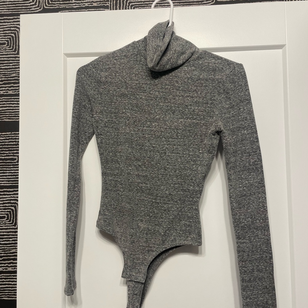 Madewell Gray Turtleneck Bodysuit - Picture 2 of 6